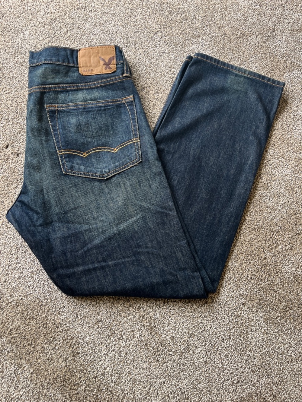 American Eagle Outfitters Dark Indigo Straight Jeans